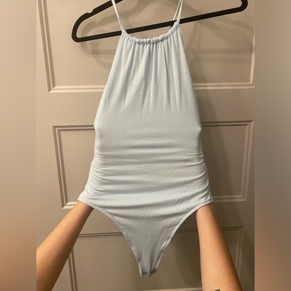 American Eagle Soft & Sexy~Light Blue Tie Back Bodysuit ~Size Small - Picture 1 of 6